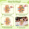 Whimsiplay Montessori Game Wooden Board Game, 36 Colorful Wooden Sticks