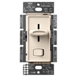 Lutron Skylark LED+ Dimmer Switch for Dimmable LED, Halogen and Incandescent Bulbs | 150W/Single-Pole or 3-Way | SCL-153P-LA | Light Almond