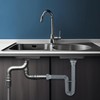 Flexible P-Trap for Kitchen Sink, 1-1/2 and 1-1/4 inch Drain