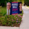 24"x18" 'Harris Walz 2024' Yard Sign with Stakes, Double Sided