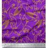 Soimoi Purple Moss Georgette Fabric Art Nouveau Elements Art &
