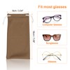 HARFINGTON 3pcs Eyeglass Pouch Microfiber Sunglasses Storage Bag Portable Drawstring