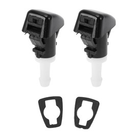 Hihaha No.5303834AB/68024312AB Windshield Washer Nozzle for Jeep Patriot 2008-2013 / Front Windshield Spray Nozzles Wiper Spray Washer Jet/Durable/ABS / 2 Pcs Black White