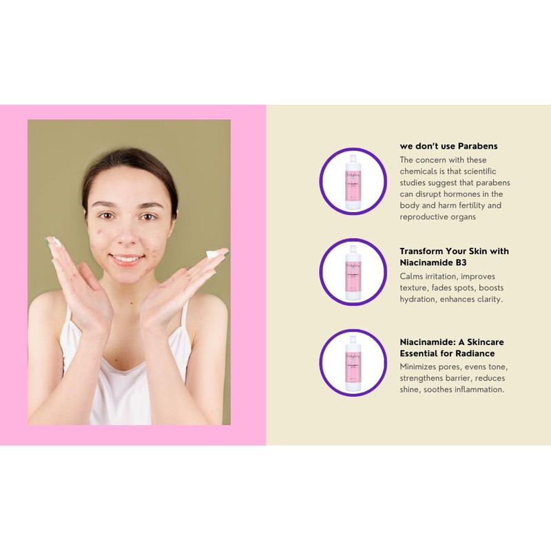 Niacinamide Serum, Vitamin B3, With Hyaluronic Acid (500ml)