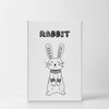 Smile Art Design Scandinavian Illustration Rabbit Wall Decor CANVAS PRINT