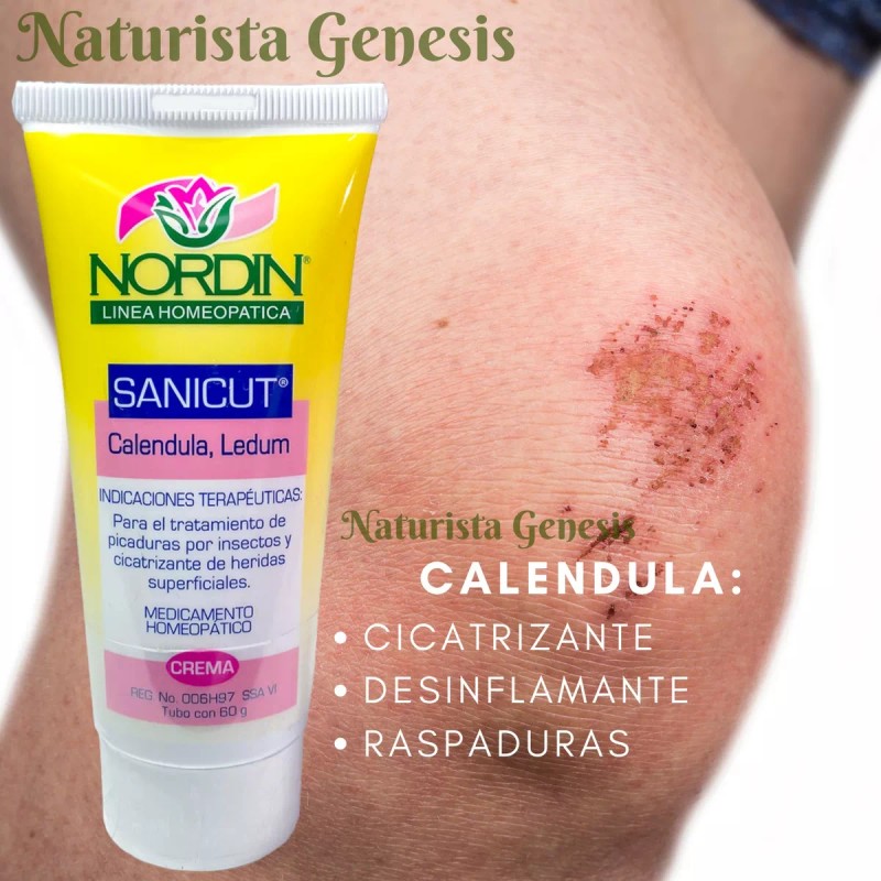 Nordin Crema Cicatrizante De Caléndula Sanicut Nordin 60g Pack De