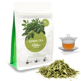 Samcci - Senna Tea, 50 Teabags, 1.5g/bag - Senna Leaf Tea for Constipation -Digestive tea - Poop Tea for Promoting Digestion - Colon Cleanse -Non-GMO - Caffeine-free