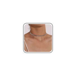 Xmsrn Vintage Layered Square Chain Choker Necklace Gold Chunky Link Chain Necklace Punk Wide Chain Necklace Geometry Chain Necklace Chain For Women, Zinc, No Gemstone