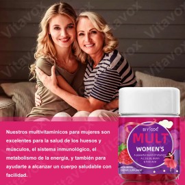 4pc Gomitas Multivitamnicas Para Mujer Con Vitamina Abd3 Sin Sabor - de, y,