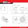 SOTECH Sliding Door Floor Guide ST-BF-02 Roller Guide for Door
