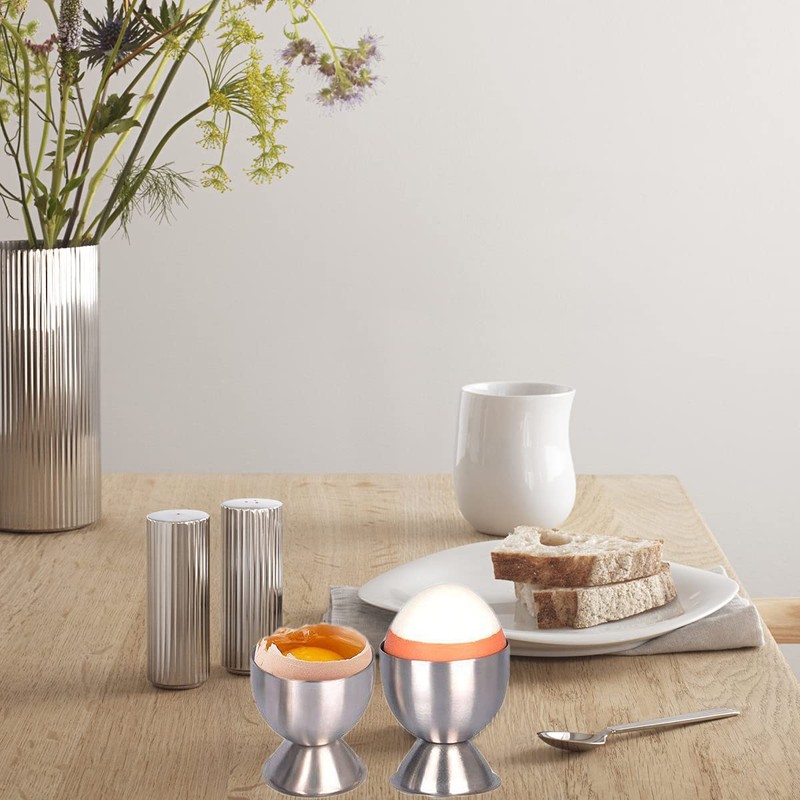 REOVE Egg Cups Set Stainless Steel Soft Boiled Egg Cups