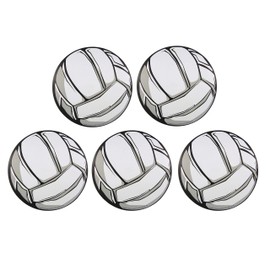 Car Magnet Sports Athlete Volleyball Magnetic Decal for School Lockers or Fridge, 3 3/4 Inch, Set of 5 (Grey)