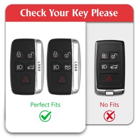 WORCAS Soft TPU Key Fob Cover Case for Range Rover，Compatible with Jaguar Range Rover Evoque Velar Discovery LR4 Land Rover Sport and Jaguar XF XJ XE F-PACE F-Type(Red)