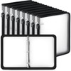 Teling 8 Pack Zipper Binder with 3 Ring Cover Zipper,