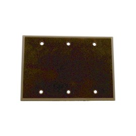 Leviton 3-Gang No Blank Wallplate, Standard Size, Thermoset, 85033, Brown