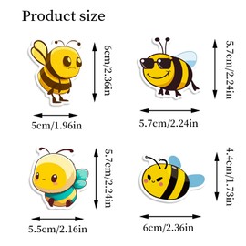 volumoon Bee Stickers for Laptop, 50-Pack Kawaii Bumble Bee Stickers, Teens Boys and Girls Sticker, Bee Stickers Set Aesthetic Stickers,Vinyl Waterproof Stickers for Laptop,Skateboard,Water Bottles