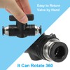 PATIKIL 5/16" Pneumatic Ball Valve, 5 Push-to-Connect Fittings, Pneumatic Control