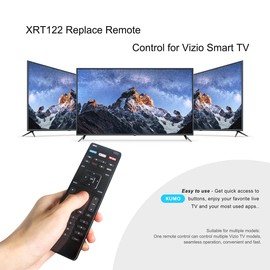 XRT122 Remote Control for VIZIO TV - No Programming Needed Direct Use, Effortless Control for Various Vizio TV Models