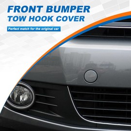 Car Front Bumper Tow Hook Cover Fit for VW Golf VI MK6 2009 2010 2011 2012 Towing Eye Cap Trailer Cover 5K0807241 5K0 807 241 (Silver, Passenger Side)