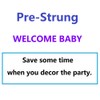 Blukey Holographic Welcome Baby Banner Hanging Bunting String Flag Iridescent