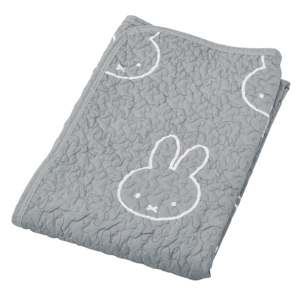 Nishikawa CM03600006 Miffy Bed Pad, Single, Washable, Bruna DB3618, Large Pattern, Gray