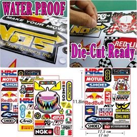 Yoimckay 3 Bilder Motorradhelm Aufkleber, Racingaufkleber, Auto Aufkleber, Fahrrad Aufkleber, Sponsorenaufkleber, Motorrad helm aufkleber, passend für Motorräder, Autos, Rennwagen, Helme usw