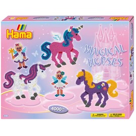 Malte Haaning Plastic 0644002 3138 Hama Magical Horses Large Activity Box, Multicolour