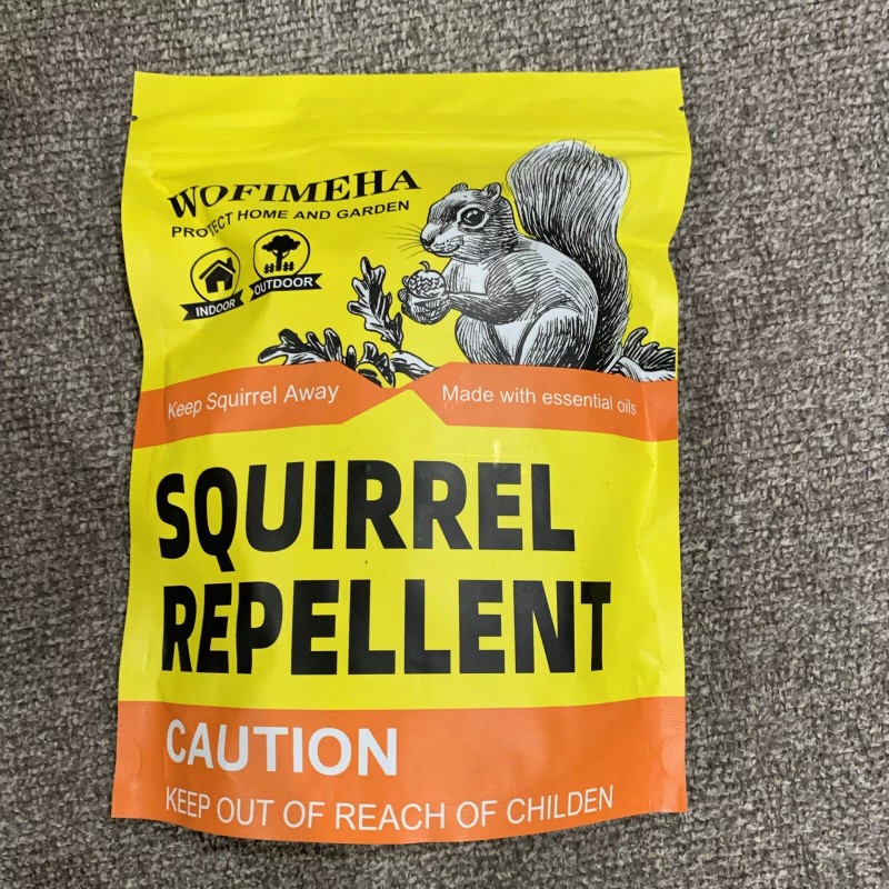 Wofimeha Squirrel Chipmunks Rodent Natural Deterrent Indoor/outdoor 8 Pack.