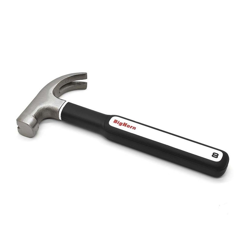Big Horn 15153 8 Oz Mini Claw Hammer with Rubber