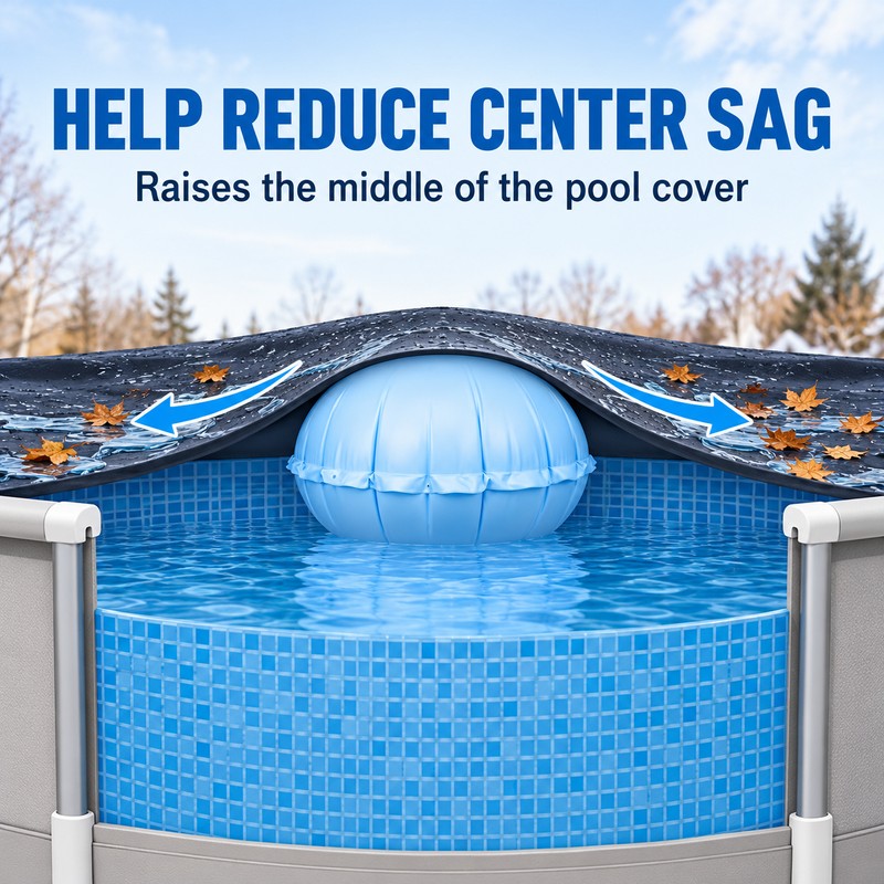 47 Inch Round Winter Pool Pillow for Above Ground Pools,