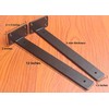 4 Pack - 12 inch Black Hidden L Shelf Bracket