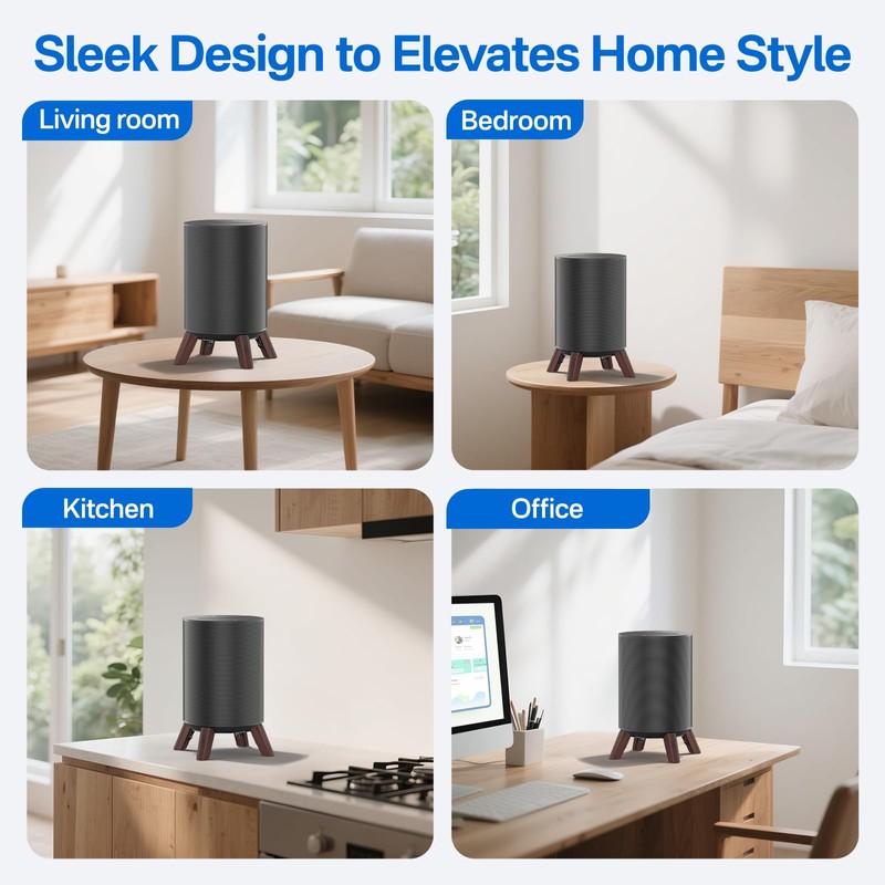 Premium Wooden Tripod Desk Stand for Sonos Era 100 Desktop