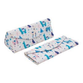 Real Sic Glasses Case for Men and Women - Magnetic Folding Hard Shell Sunglass Holder - Vegan Leather Eyeglass Protector, Variety of Styles Inspired by Adorable Animals - (Alpaca)