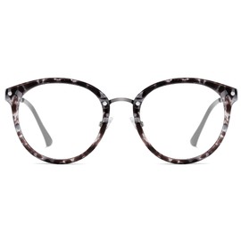 SOJOS Retro Round TR90 Blue Light Reading Glasses Womens Mens Readers Computer Glasses Eyewear Frame SJ9001, Grey Tortoise Frame 1.50 x
