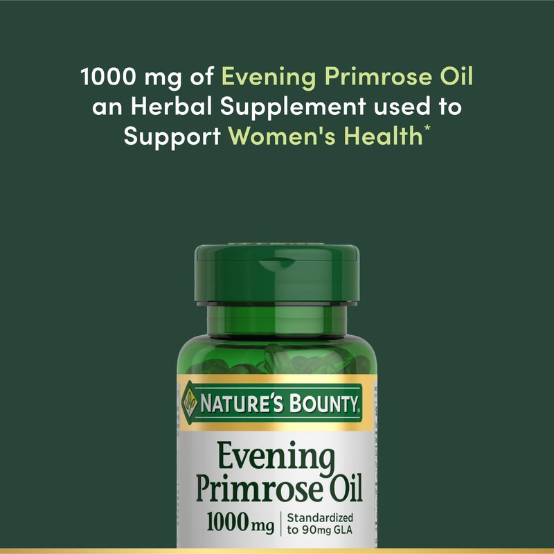 Nature's Bounty Primrose Oil 1000mg, Promotes Women's Health, Herbal Supplement,