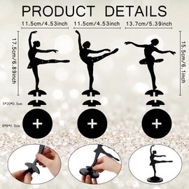 Namalu 3 Set Ballet Girl Gifts Ballerina Jewelry Stand Ballerina Jewelry Holder for Ballet Dancer Gifts, Necklace Earring Display Organizer Stand Holder for Mother's Day Dance Lover Women