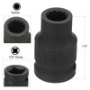HARFINGTON 12-Point Impact Socket 1/2 Inch Drive 10mm Metric Cr-V