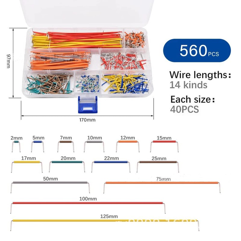 560Pcs Jumper Kits Breadboard Lines Circuit Board Jumpers U Shape