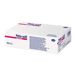 Peha-Soft Nitrile White Examination Gloves, S, Pack of 100