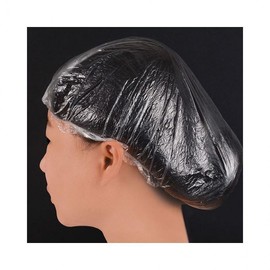 LuminaD Clear Waterproof Vinyl Hair Cap 100-Pack for Hair Protection Option/1 Set (100P)