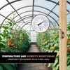 6 Inch Brass Outdoor Thermometer, Outdoor Temperature Gauge with Humidity,