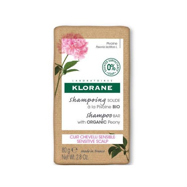 Klorane Pivoine Shampoo Bar with Peony, 80gr