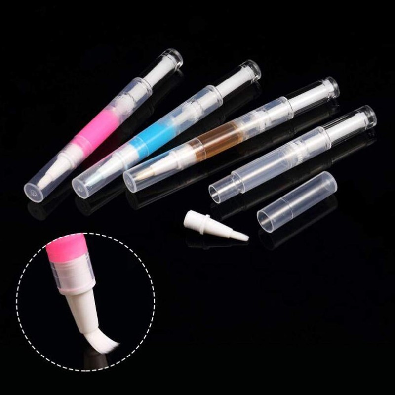 Pack of 5 3 ml Transparent Twist Pen Empty Nail