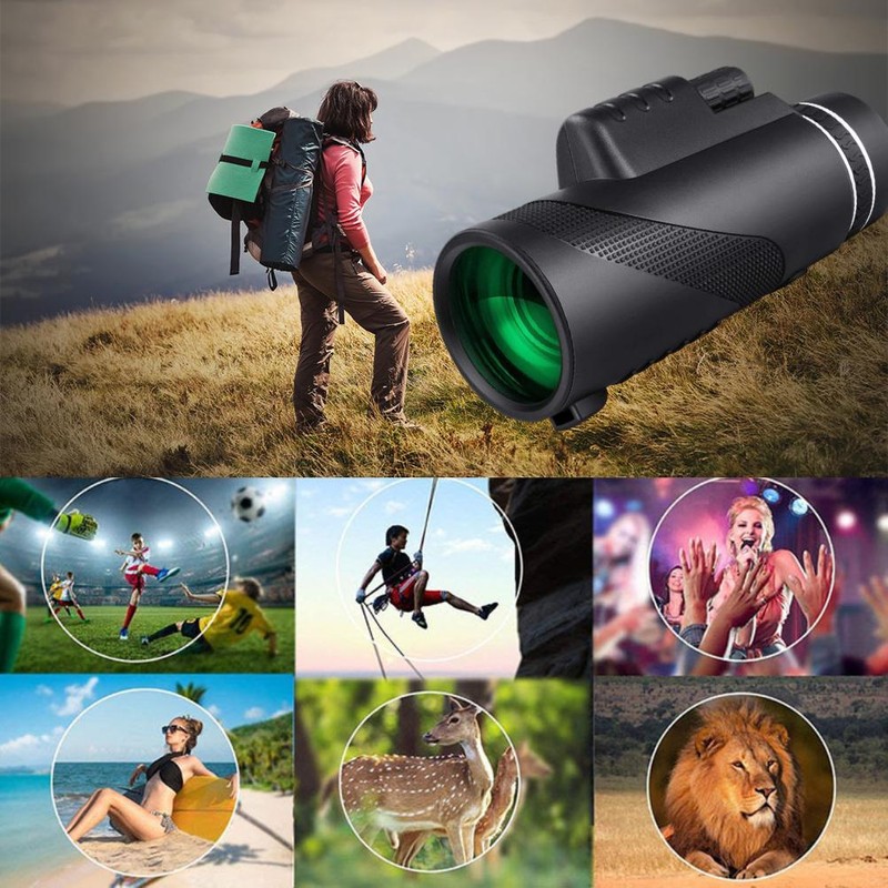 80X100 Monocular Telescope with Low Night Vision High Powered Monocular