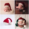 Handmade Wool Newborn Christmas Hat Photo Prop Santa Hat 4ea