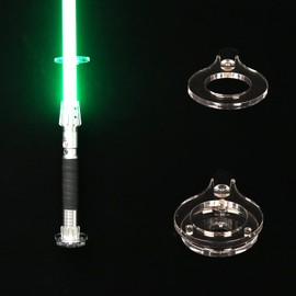 WANLIAN Lightsaber Rack Wall Mounted Vertical Display Stand Lightsaber Levitation Display Stand Sword Stand Most Lightsaber Compatible (Transparent 1 Hole)