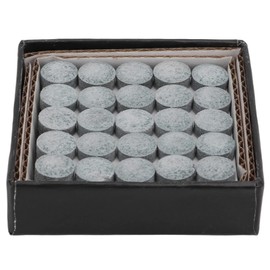 9.5-11 mm Medium Hard Cue Tips - 50 Pieces Leather Billiard Stick Replacement Tips with Storage Box - Snooker Daily Training Use, Grey 2 (10.5mm) Pool Cue