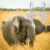 Alphm Elephant Earrings 925 Sterling Silver Elephant Dangle Drop Earrings