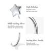Half Circle Huggie Earrings,S925 Star Half Hoops Earrings for Women,Small