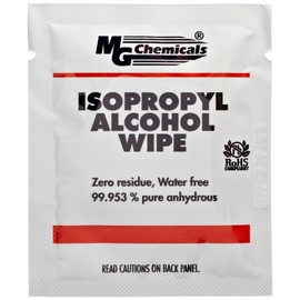MG Chemicals - 824-WX50 99.9% Isopropyl Alcohol Handy Wipe, 6" Length x 5" Width (Bag of 50)